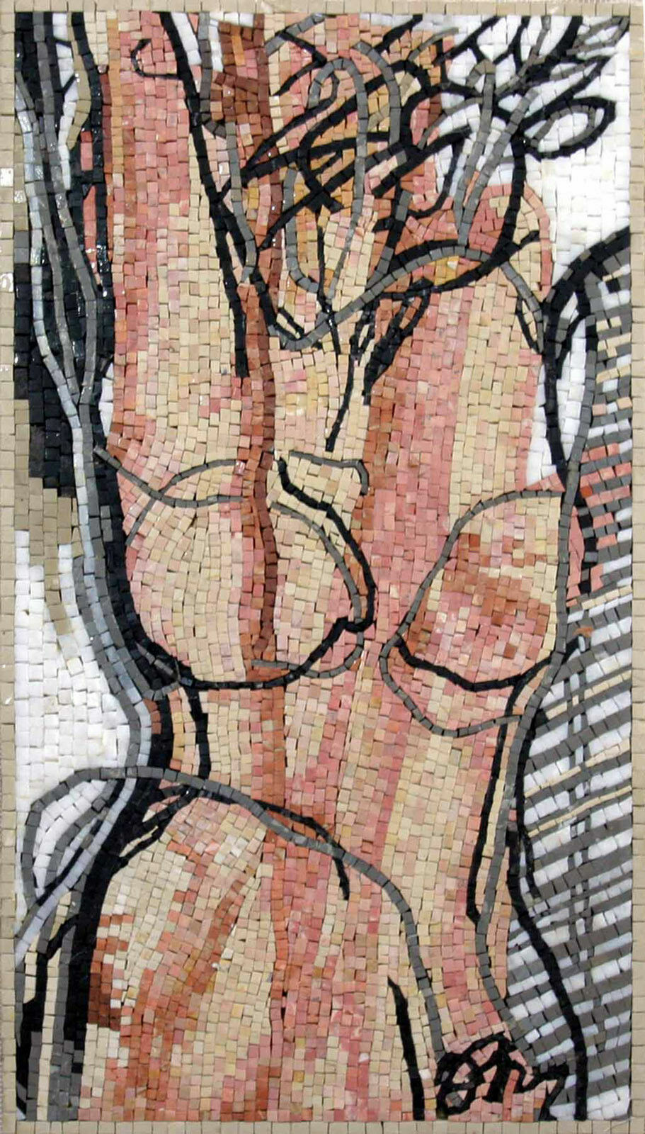 Abstract Modern Painting Recreation Sketch Marble Mosaic