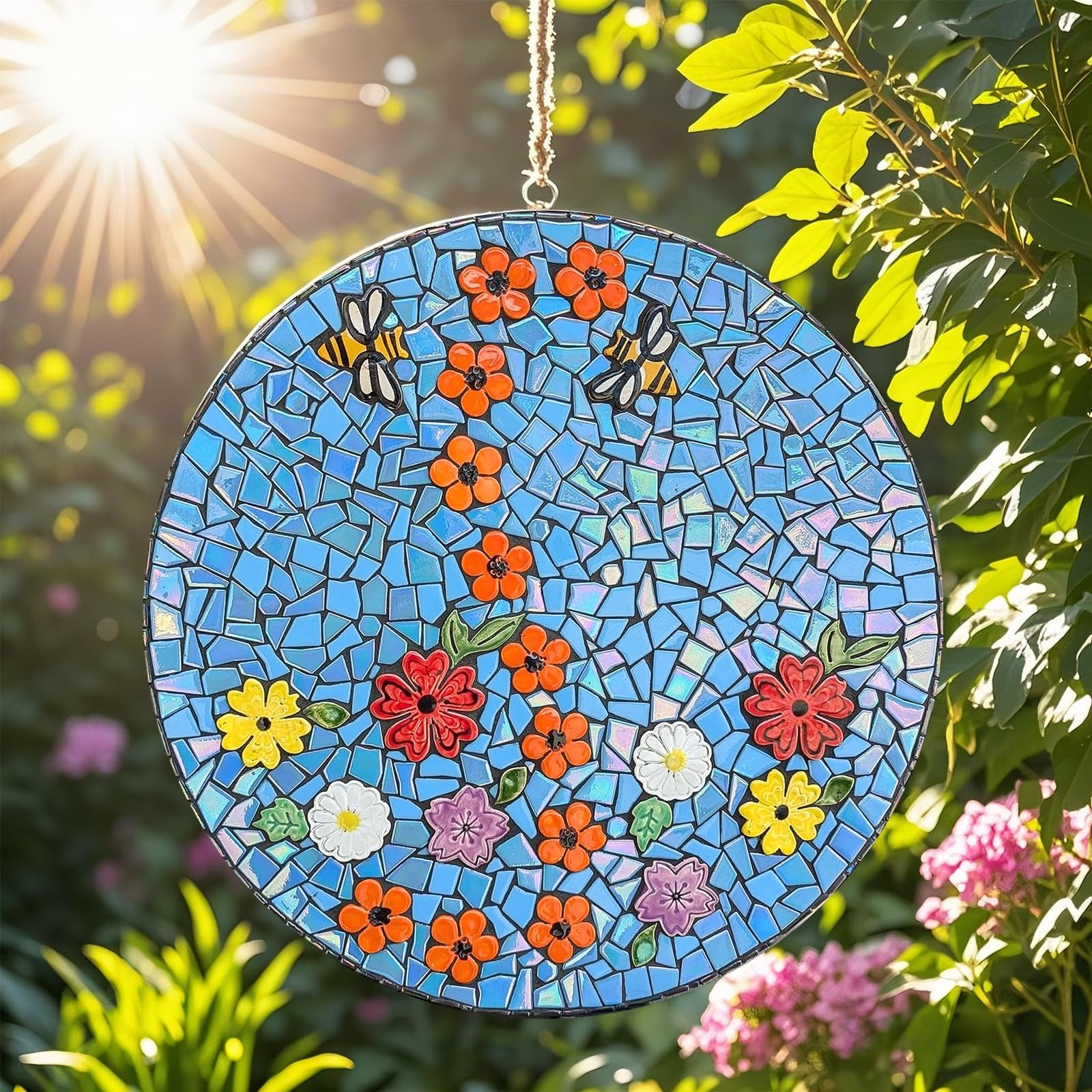 Youway Style Iridescent Glass Mosaic Tiles for Crafts Bulk,200g Broken Mosaic…