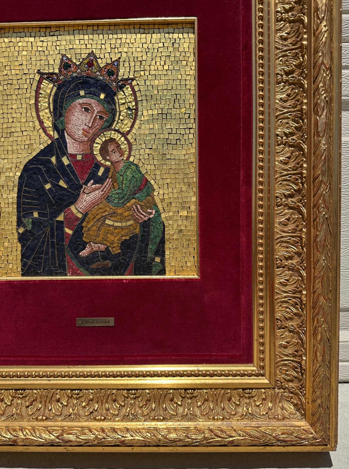 Large Micro-Mosaic panel G. Cinquegrana Studio del Mosaico, Vatican 20th C.