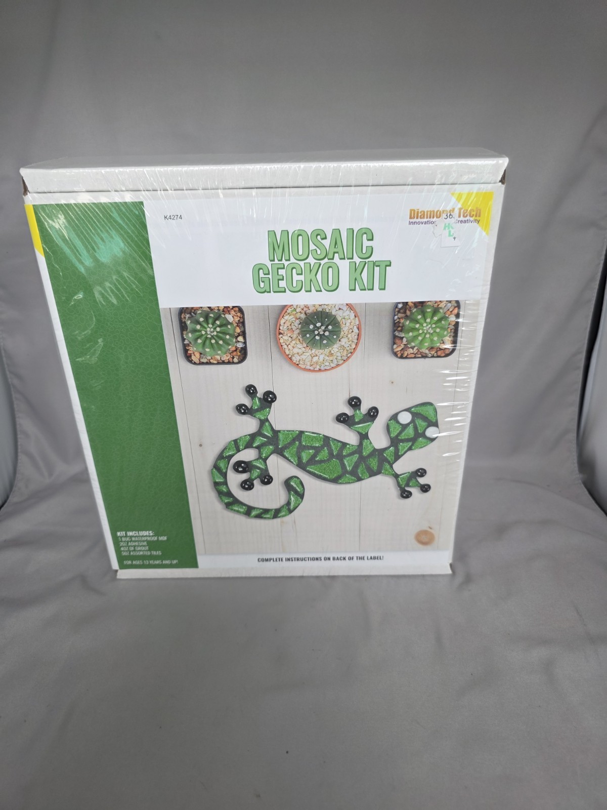 Diamond Tech “Mosaic Gecko Lizard Kit” K4274 Craft Kit New SH