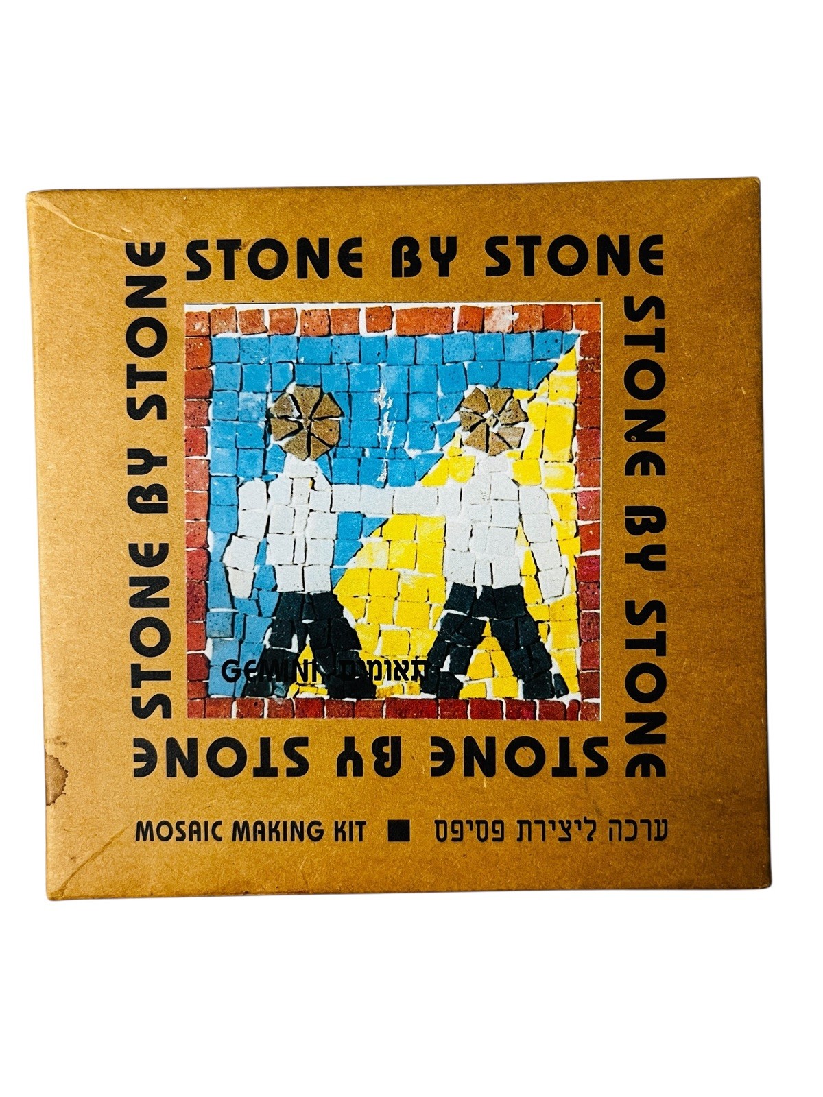 Craft Kit DIY Mosaic Stone By Stone Tile Art Set with Grout, Glue, Guided Board