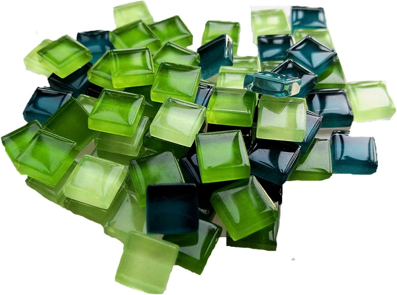 100 Pieces Bulk Mosaic Tiles Assorted Color Opaque Mosaic Glass Crafts Supplies