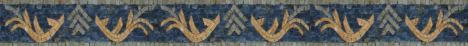 Mosaic Marble Pattern Art BORDER Design Floor 39×4 Inches