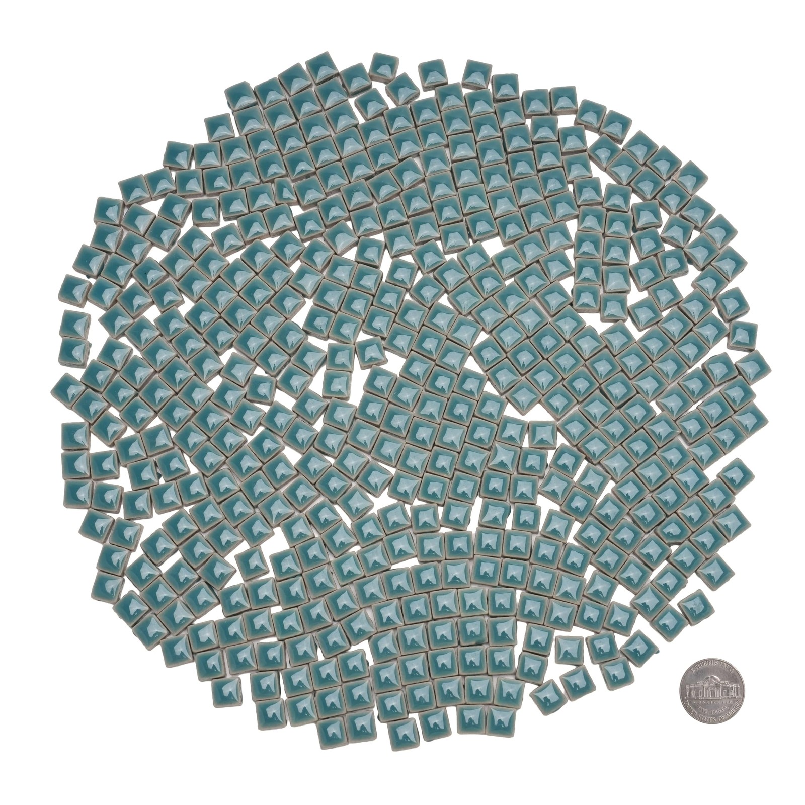 Samjobroad Mosaic Tiles 10mm 1lb Deep Teal