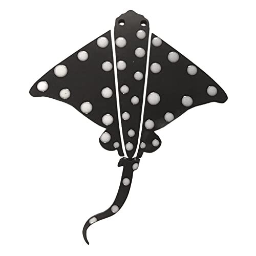 Black Spotted Stingray Porcelain Swimming Pool Mosaic (14″, Black)