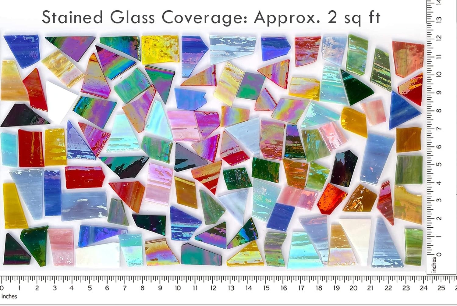 Iridescent Stained Glass Scraps – Mosaic Art Supplies