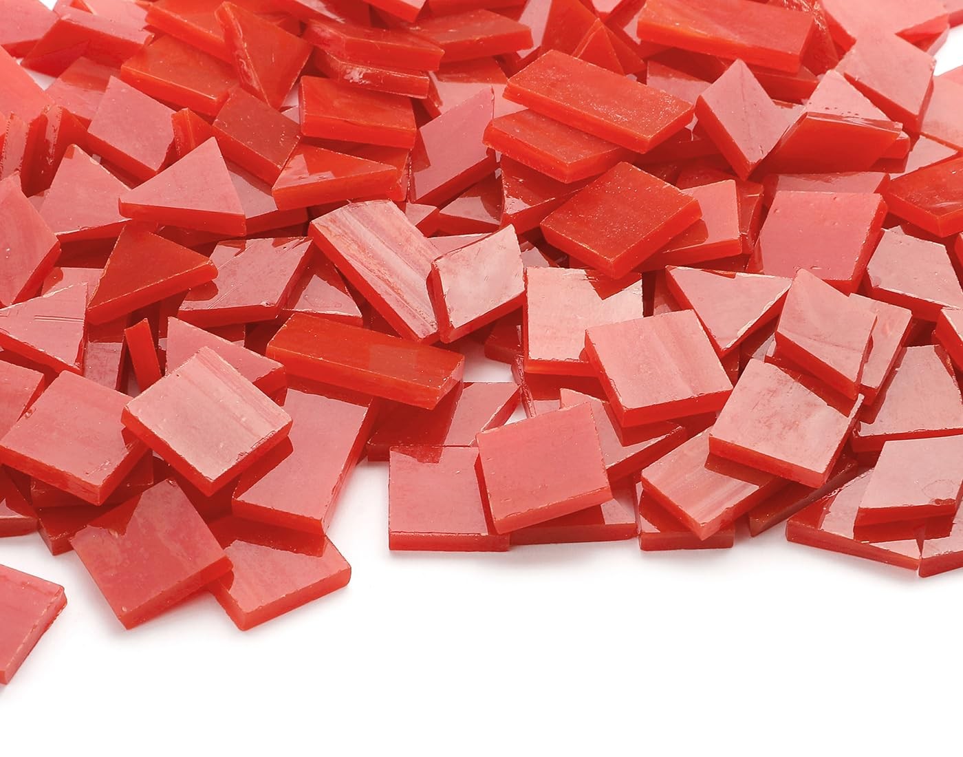 200 Pieces Glass Mosaic Tiles for Crafts,4 Shapes Mixed Colorful Tiffany Stai…