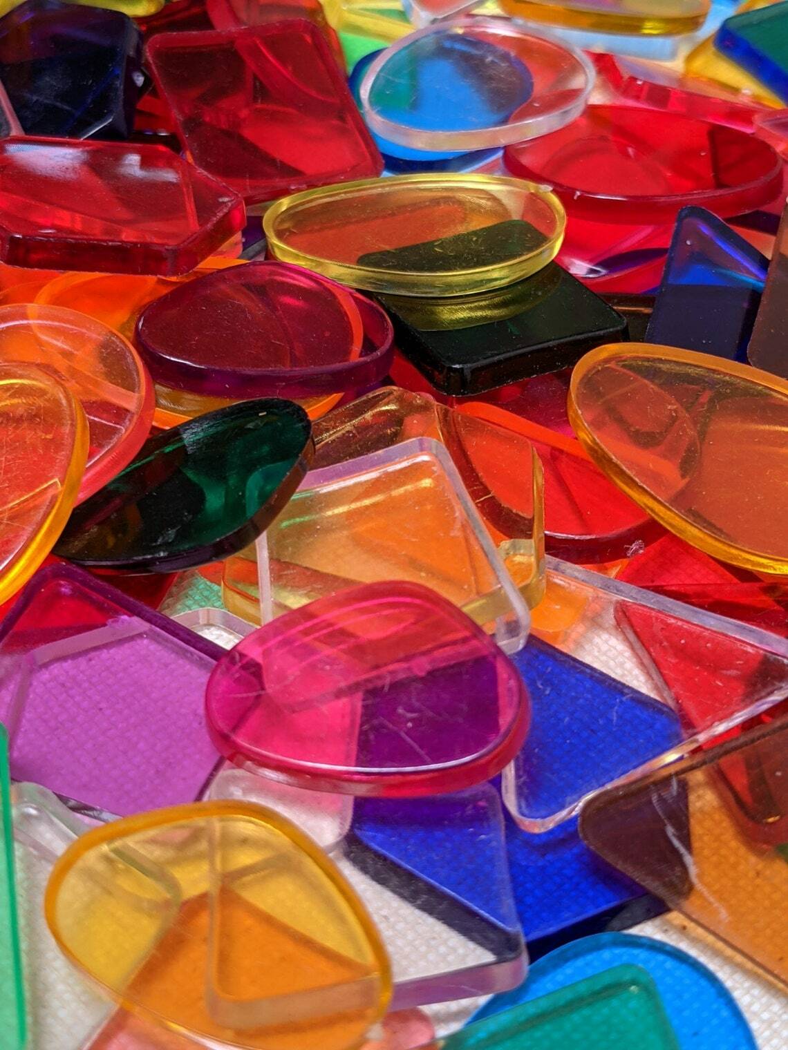 Mosaic Tile Lot for Crafts Mix color shape Acrylic Flatback Cabochon 20mm 120 pc