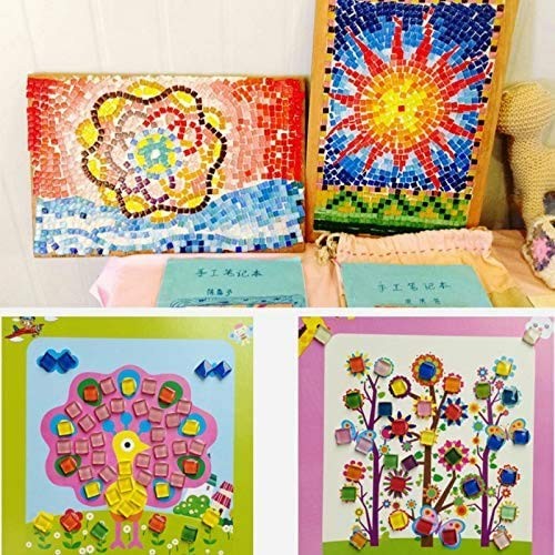 Mosaic Tiles,Glass Tiles, Shine Crystal Mosaic Glass Pieces Bulk Square Glitt…