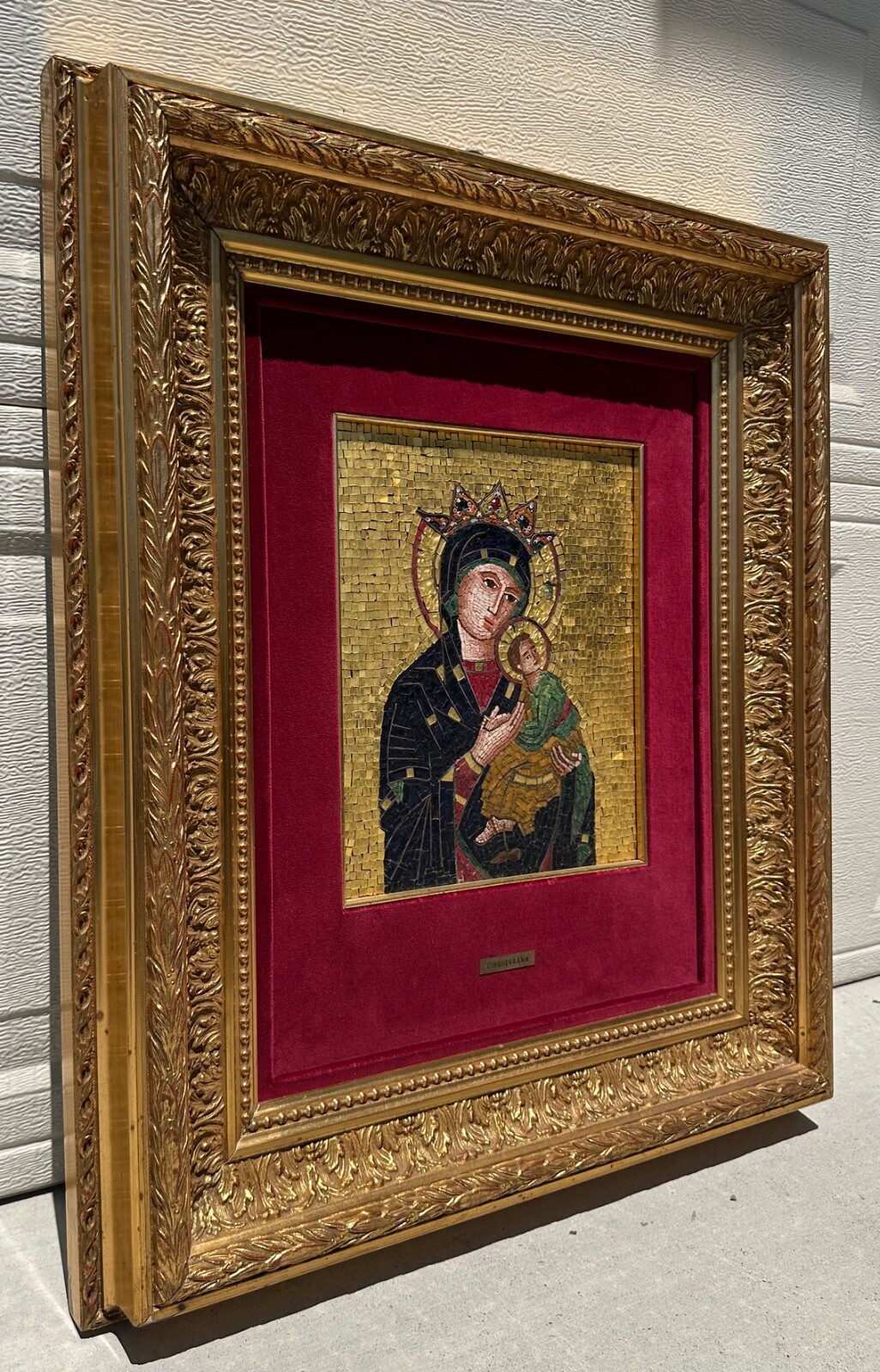Large Micro-Mosaic panel G. Cinquegrana Studio del Mosaico, Vatican 20th C.