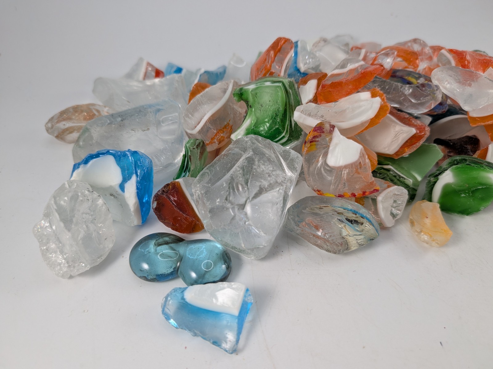 Large Mixed Sea Glass Lot Beach Glass Craft Jewelry Mosaic Clear & Colored 2 lb