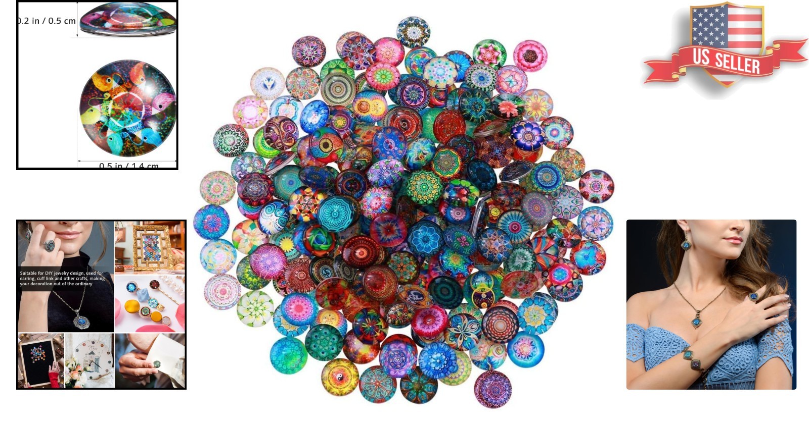 200 Assorted Waterproof Glass Mosaic Tiles for Elegant DIY Crafts & Jewelry